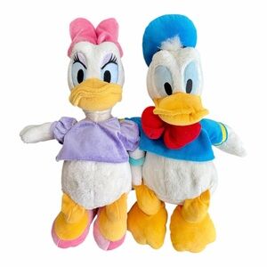 Disney Store Donald Duck & Daisy Duck Genuine Original Stuffed Animal Toy Bundle